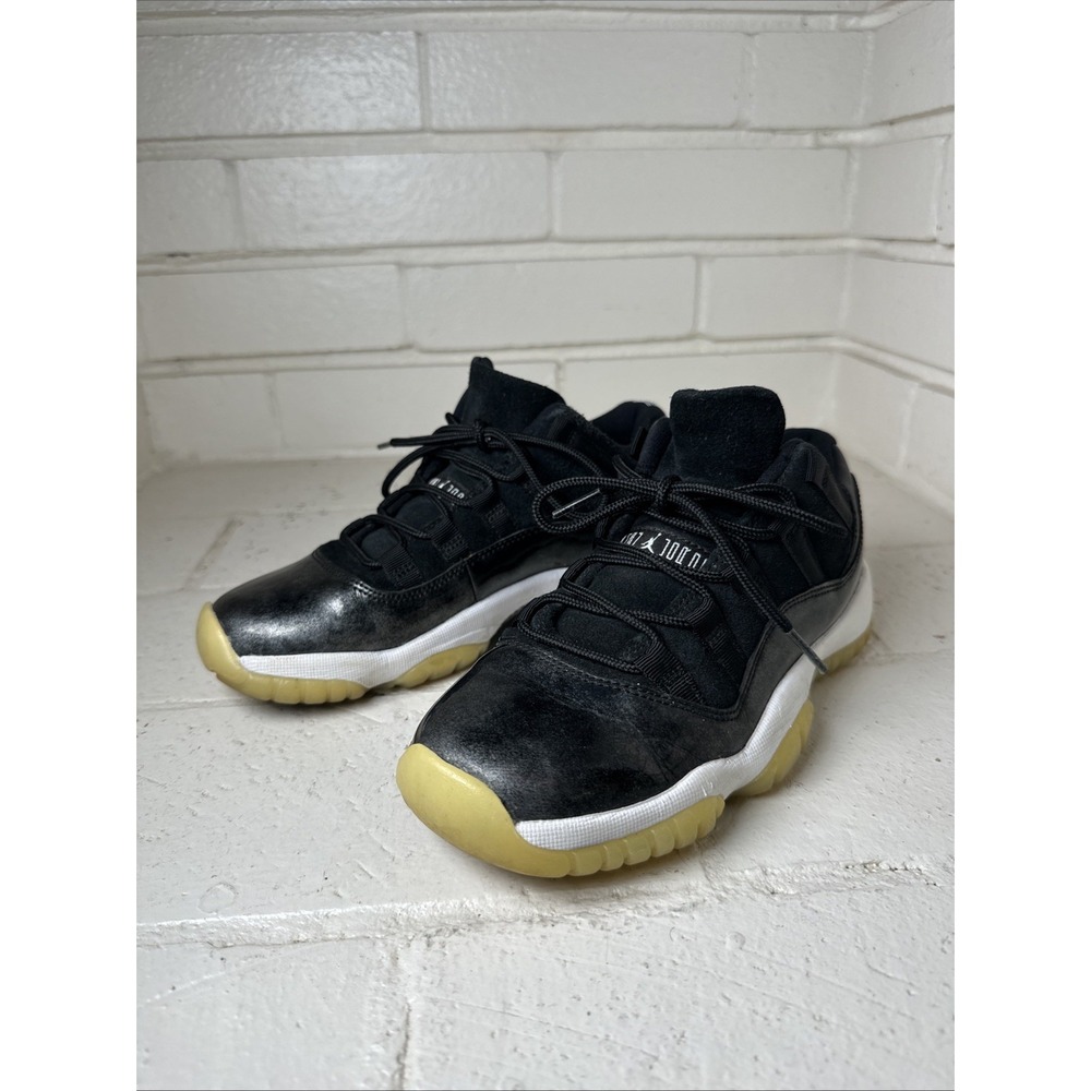 Nike Air Women Jordan Retro 11 XI Low Baron 4.5 Y 6 Women's Black White Graphite